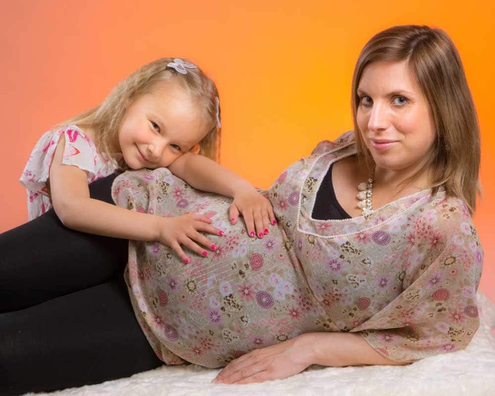 Gravidfotografering med barn